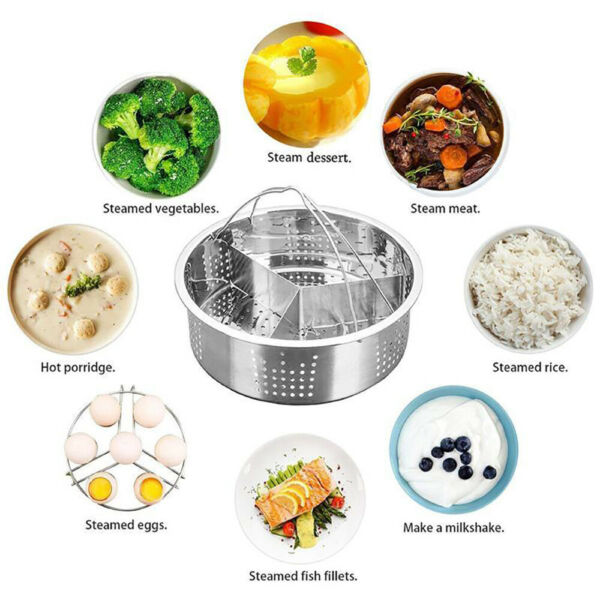 1 Set Home Multifunctional Rice Cooker Stainless Steel Food Steamer Good Quality