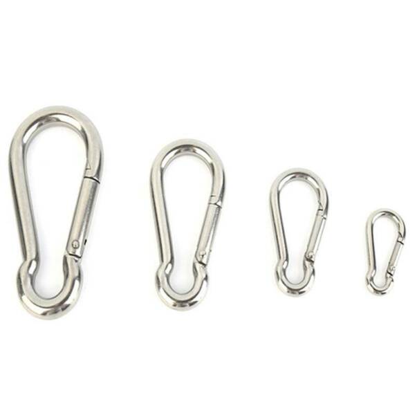 1 5pc Stainless Steel Carabiner Key Chain Clip Snap Hook Buckle