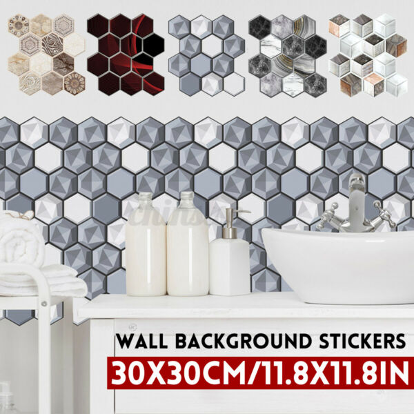 11.8x11.8â€˜â€™ 3D Wall Background Stickers Waterproof Self adhesive Wallpaper