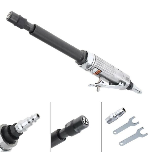 1 4 Inch Extended Air Die Grinder Pneumatic Powerd Grinding Wrench Tool Kit