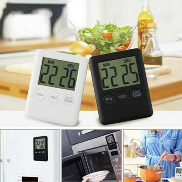 ^Timer Digital Large LCD Kitchen Cooking Count Down Up Clock Alarm Magnetic 2019