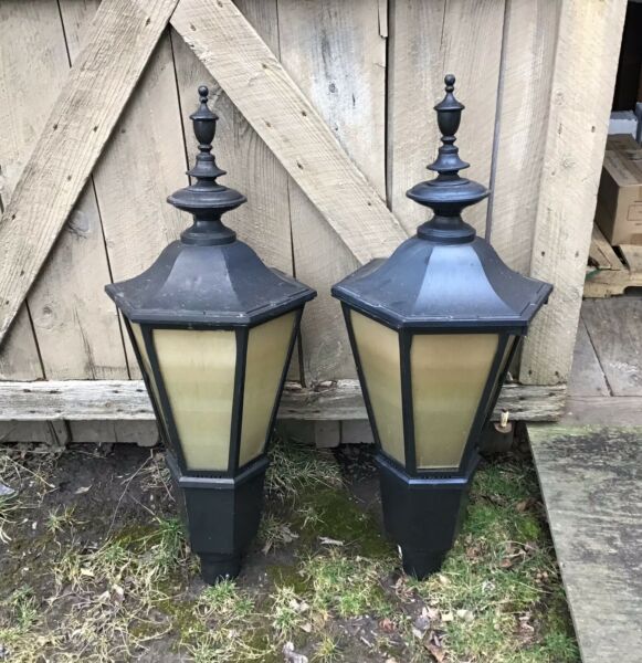 2 4ft French Style 1980â€™s Lantern for Light Post Outdoor Light Post