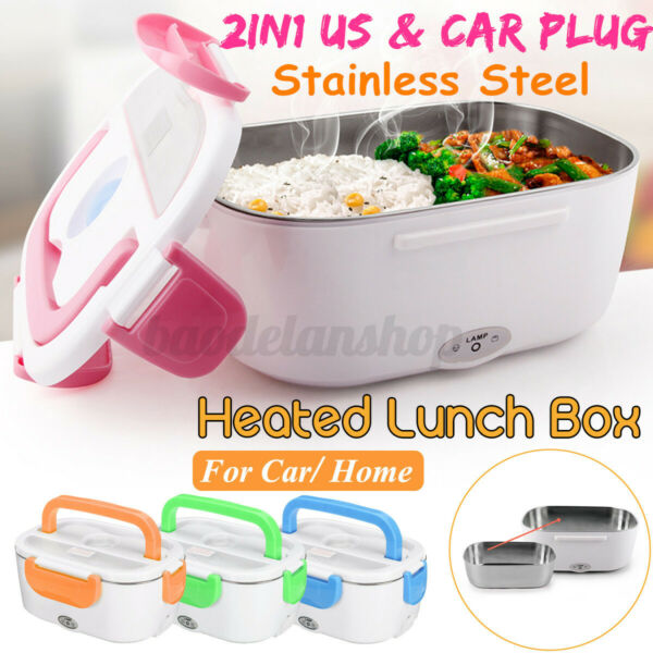 12V 40W Portable Home Car Electric Heating Lunch Box Bento Food Warmer Heater