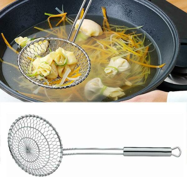 1Pcs Stainless Steel Wire Mesh Oil Strainer Sifter Sieve Colander Kitchen Tool