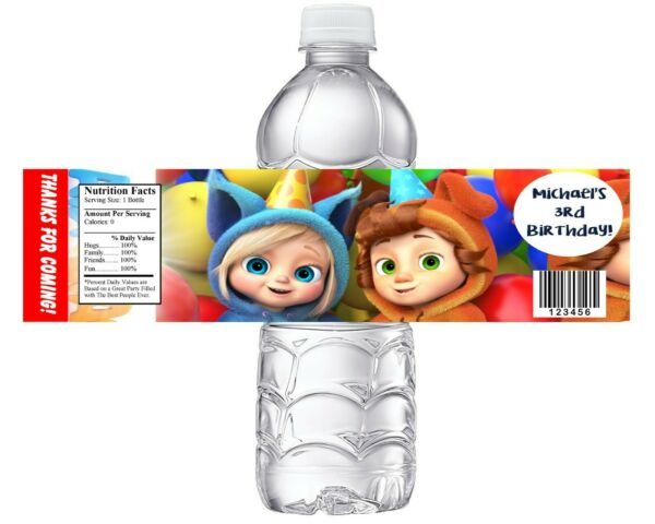 10 DAVE AND AVA PERSONALIZED BIRTHDAY PARTY FAVORS WATER BOTTLE LABELS WRAPPERS