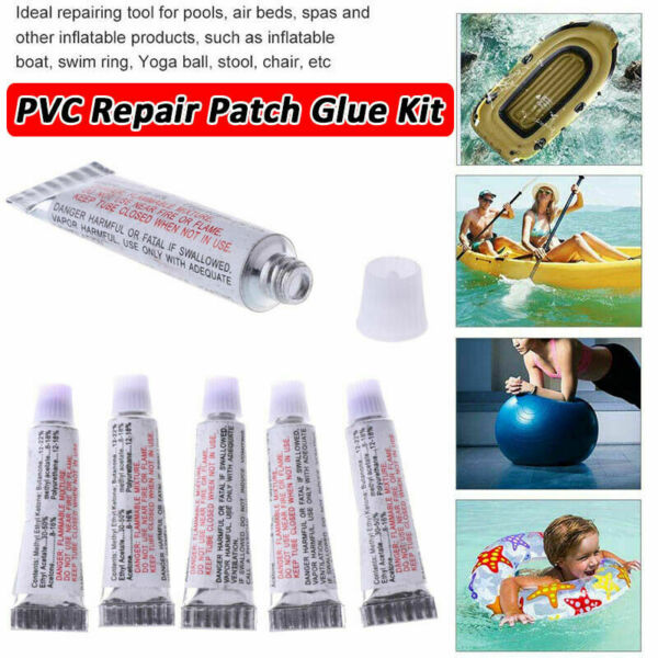 1 2 5Pcs Swimming Pool Hot Tub Vinyl Maintenance Repair Patch Glue Kit