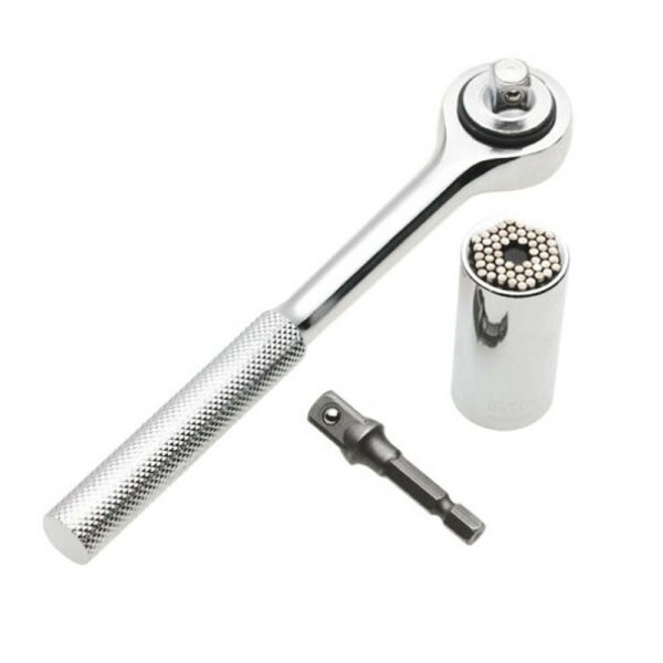 #X 3PCS Multifunction Grip Socket Wrench Power Drill Adapter Hand Repair Tool