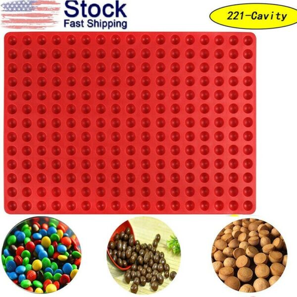 221Cavity Mini Round Silicone Mold Chocolate Drops Molds for Pet Treats Baking