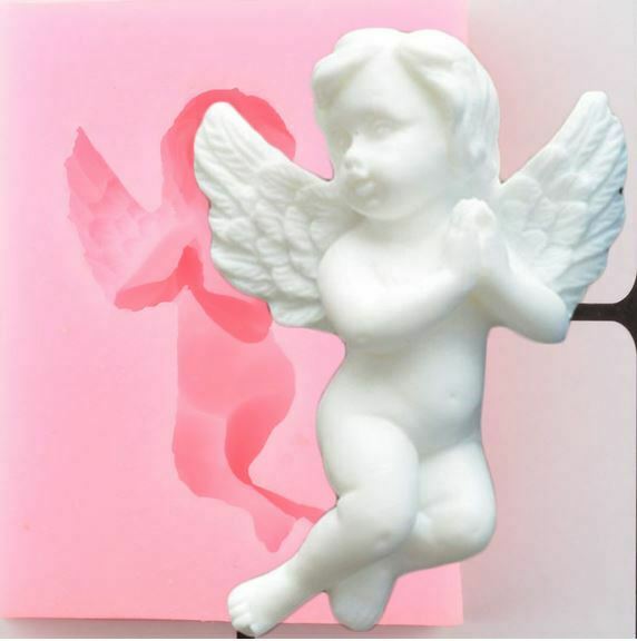 3 D Angel Cherub Silicone Mold Candy Fondant Chocolate Tiny See Size Fast Ship