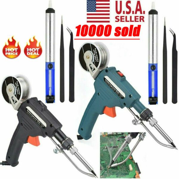 110V Manual Soldering Gun Electric Iron Automatic Soldering Machine Kit Tool US