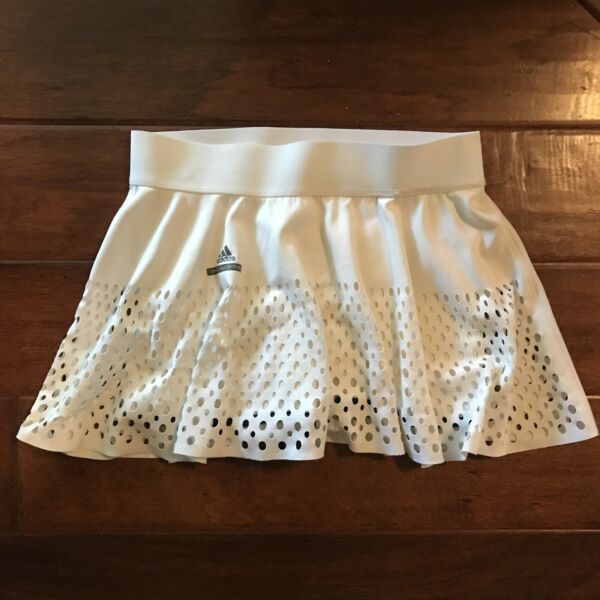 Adidas by Stella McCartney White Pleated Perf Tennis Skirt Size XS Lk CUTE