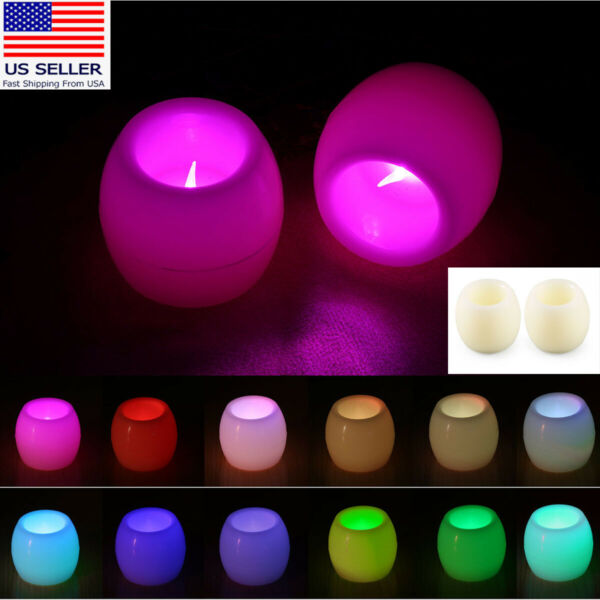 1 10X Battery Operated Flameless LED Tea Lights Tealight Candles Drips US Vh