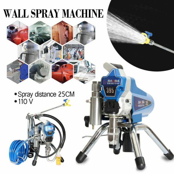 110V High Pressure Airless Spray Paint Gun Sprayer Spraying Machine 395 2200W