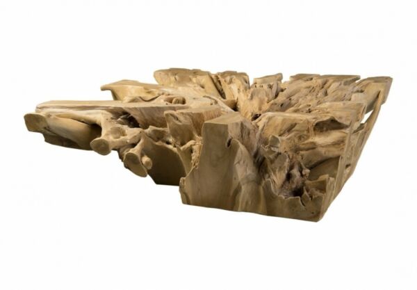 60 Long Coffee Table Solid Teak Wood Free Form Root Sculpture Square 1082