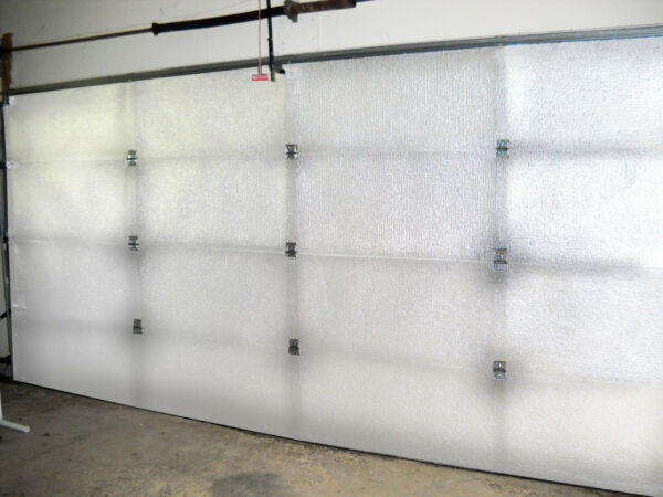 2 Car White Reflective Foam Core Garage Door Insulation Kit Fits 16x7 21inch