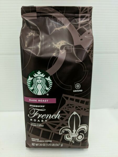 1 Bag Starbucks Dark Roast Ground Coffee â€” French Roast â€” 100% Arabica. 20 oz.