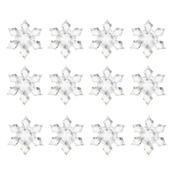 20X 24Pcs Christmas Snowflake Clear Crystal Acrylic Rhinestone freeze Christmas