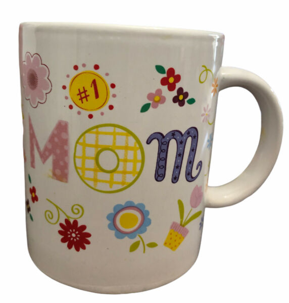 #1 Mom Floral Mothersâ€™ Day Mug