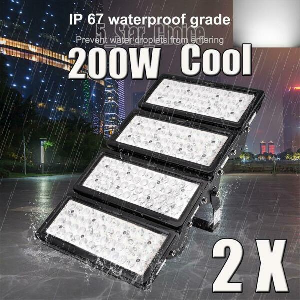 2X 200W 200 Watt Cool white Module LED Flood Light Lamp Floodlight Outdoor Spot