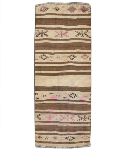 2x6 Oriental Vintage Flat Weave Handmade Tribal Wool KIlim Runner Area Rug
