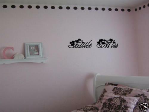  Little Miss Heart Girls Nursery Bedroom Wall Decal