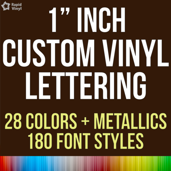 1 Inch Custom Vinyl Lettering Numbers Transfer Decal Sticker Wall Window Glass