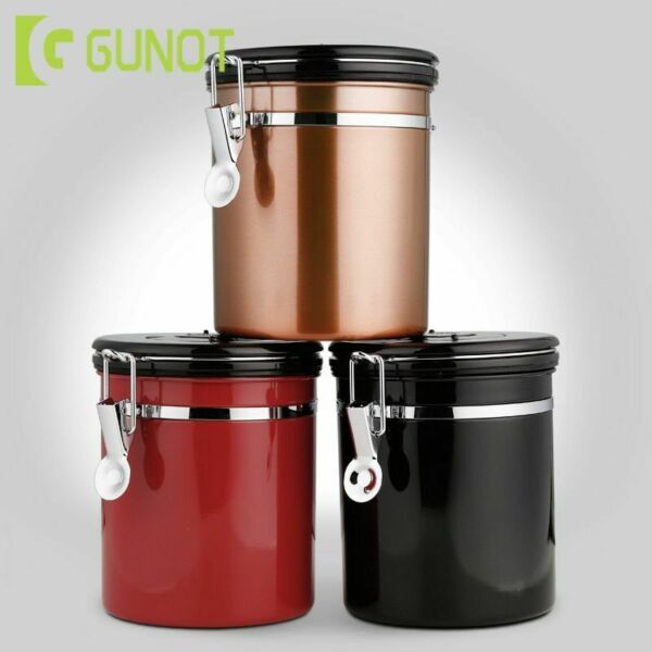 1.8l Stainless Steel Storage Container Coffee Flour Sugar Tea Container Scoop