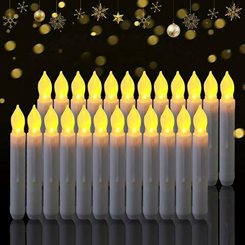 24 LED Flameless Taper Candles 6.5 Tall Tapered Candlesticks Battery Operated