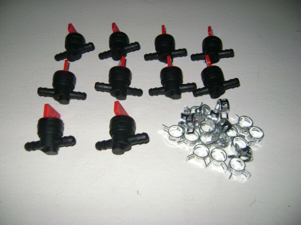 10 1 4 INLINE GAS FUEL CUT SHUT OFF VALVES WITH CLAMPS 493960 494768 698183