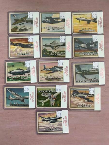 Topps Gum Wings Friend Or Foe Cards Lot Of 13 1952.