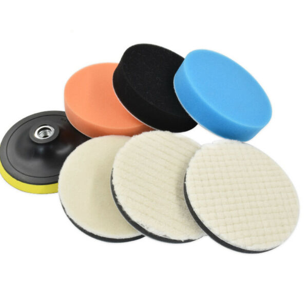 5 Buffing Sponge Polishing Pad Kit Wool Buffing Pads for Pneumatic Polisher