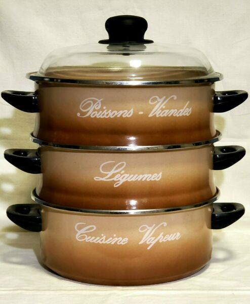 3 Tier Stainless Steel Steamer Cookware Pot French Pyrex