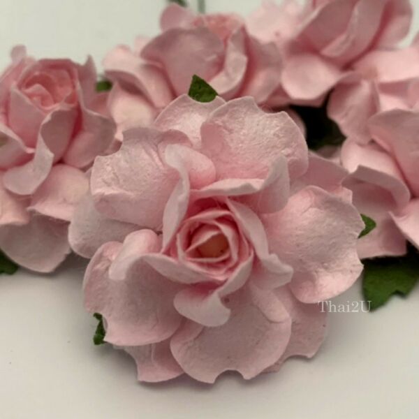 1 1 2 or 3.75cm Soft baby Pink Paper Flower Wedding Scrapbook Crafts Rose R21 2