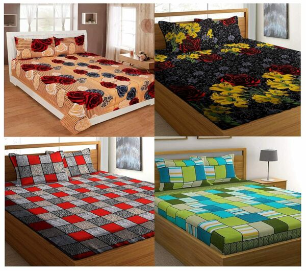 100% Cotton Comfort 144 TC Rajasthani Jaipuri Traditional King Size Double Bed B