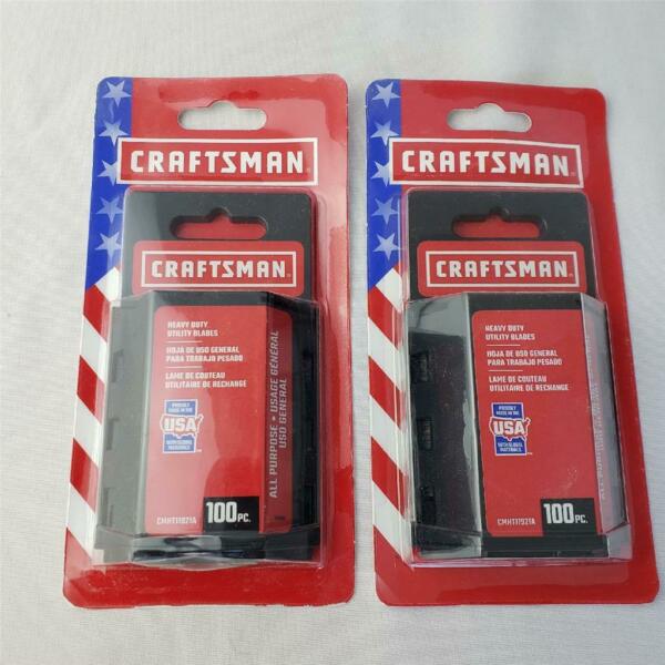  Lot of 2 Craftsman Heavy Duty Utility Blades Dispenser 100PC CMHT11921A NEW