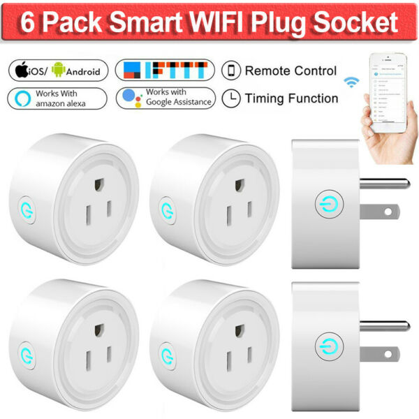 1 10x Smart WIFI Plug Socket Power Switch APP Remote Control Amazon Alexa Google