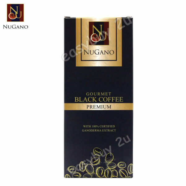 1 Box NUGANO GOURMET BLACK COFFEE GANODERMA COFFEE 30 SACHETS