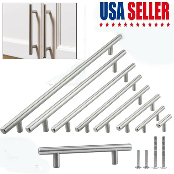 20Pack Brushed Nickel Cabinet Pulls Stainless Steel Drawer Kitchen T Bar Handles