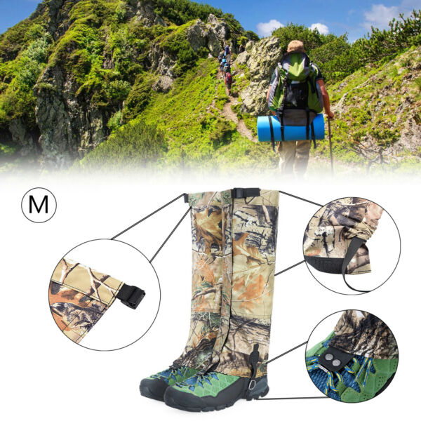 1 Set Waterproof Outdoor Hiking Walking Climbing Hunting Legging Gaiters M T5